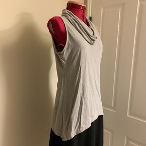 Soft Surroundings Sleeveless cowl neck grey top Medium